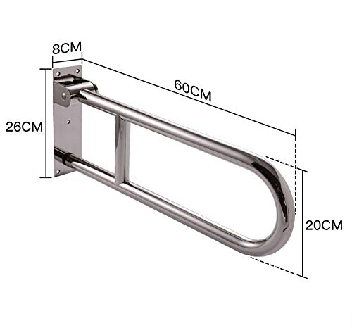 Grab Bars Handle Safety Support Hand Rails U-Type Toilet Stainless Steel Grab Bar-Bathroom Handrail Bathtub Handrail -Anti-Skid Handle for Elderly Disabled