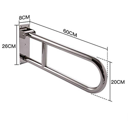 Grab Bars Handle Safety Support Hand Rails U-Type Toilet Stainless Steel Grab Bar-Bathroom Handrail Bathtub Handrail -Anti-Skid Handle for Elderly Disabled