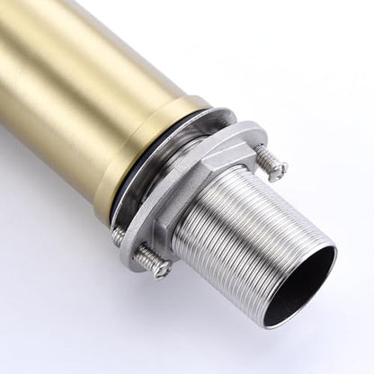 SUMERAIN Bathroom Sink Faucet Lead-Free 304 Stainless Steel Single Hole Single Handle Vanity Faucet, Brushed Gold | Lead-Free, Unique Flow Pattern, Water-saving, with Faucet Supply Lines, Easy DIY Install - color: Brushed Gold