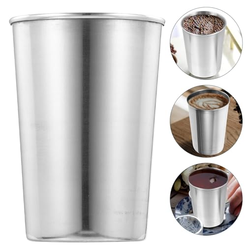 Stainless Steel Tumbler Cup for Bathroom and Motorhome Use Beverage Holder Toothbrush Cup Silver Color Smooth Surface