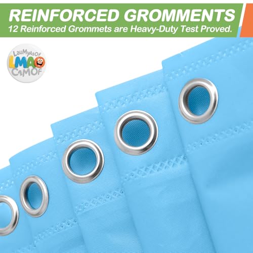 2 Pack | Light Blue Plastic Shower Curtain Or Liner, 72x72 Inch Lightweight Plastic Bathroom Shower Showroom Inner Curtain with Rustproof Metal Grommet Holes and Weighted Magnets - color: Light Blue