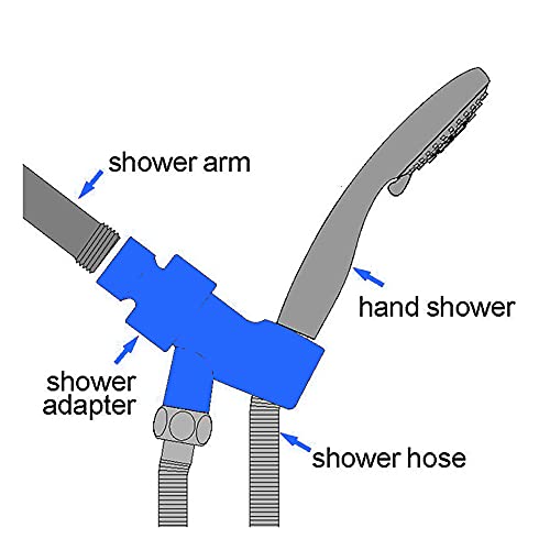 Shower Arm Holder for Handheld Shower Head, Adjustable Mount Bracket, G 1/2 3-Way Shower Arm Adapter with Swivel Ball,Universal Mount,Arm（abs）cooper head - color: Arm（ABS）cooper head