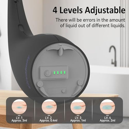 Automatic Soap Dispenser Touchless Rechargeable 10 oz | Magnetic USB Charging, IPX7 Waterproof Sensor Pump with 4 Adjustable Levels for Kitchen Sink & Bathroom Hand Soap - color: Carbon Black