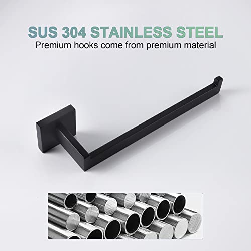 KOKOSIRI Black Towel Ring Hand Towel Racks Rods Bathroom Towel Rails Kitchen Hardware Stylish Stainless Steel, Wall Mount, B3003BK - color: Matte Black