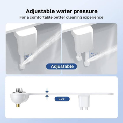 Bidet Attachment,Non-Electric Self-Cleaning Dual Nozzle Toilet Bidet, Cold Water Sprayer with Adjustable Pressure, Includes Portable Bidet Bottle for Women,Elderly,Postpartum Care & Personal Hygiene - color: Bidet and Bidet Portable