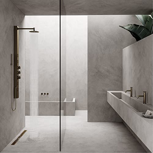 VIGO Elan 36 in. Linear Shower Drain in Matte Brushed Gold - VG07003MG - color: Matte Brushed Gold, size: 36 in.