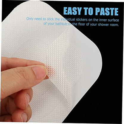 VOSAREA 24Pcs Non Slip Bathtub Stickers Transparent Slip Decals for Bathroom Safety Self Adhesive Floor Treads for Elderly Use