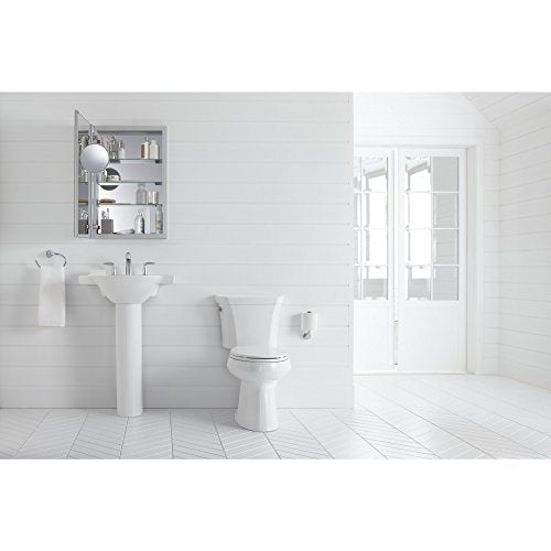 Kohler Verdera 20 in. W x 30 in. H Aluminum Medicine Cabinet with Adjustable Flip-Out Flat Mirror - size: 20" W x 30" H, style: Flip Out Mirror