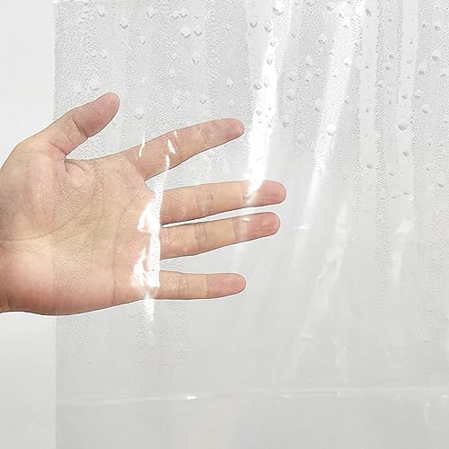 Barossa Design Clear Snap in Liner Replacement 70x54 | Premium PEVA, Waterproof, Lightweight Snap On/Off Removable Liner for No Hook Shower Curtain, Hotel/Home Use - color: Clear, size: 70"W x 54"L (Pack of 1)