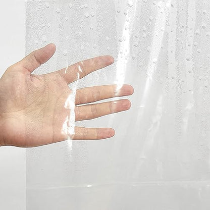 Barossa Design Clear Snap in Liner Replacement 70x54 | Premium PEVA, Waterproof, Lightweight Snap On/Off Removable Liner for No Hook Shower Curtain, Hotel/Home Use - color: Clear, size: 70"W x 54"L (Pack of 1)