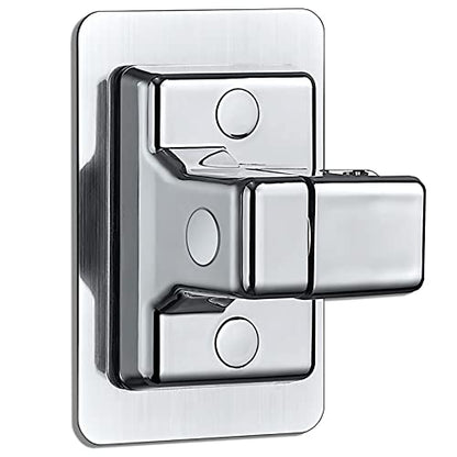 DASITON Handheld Shower Head Holder Wall Mount,Bathroom Adjustable Strong Adhesive Shower Wand Holder,No Drilling Wall and Waterproof Mount Bracket,Universal Shower Bracket(Silver) - color: Silver