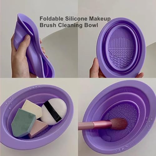 Disposable Facial Towel Holder and Cosmetic Organizer with Foldable Bowl, Clear Storage Compatible with Clean Skin Club Towel XL, Stackable Vanity Organizer for Bathroom Vanity Counter