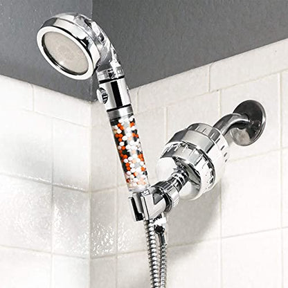 Original StoneStream EcoPower High Pressure Handhled Shower Head + Shower Filter + Wall Adapter Kit - style: 6-in-1 Shower Head Kit