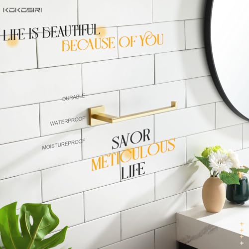 KOKOSIRI Bathroom Towel Bar Wall Mount Hand Towel Holder Hanger for Bathroom Storage and Organization Wall Mount, Brushed Gold Stainless Steel B3006BG - color: Gold