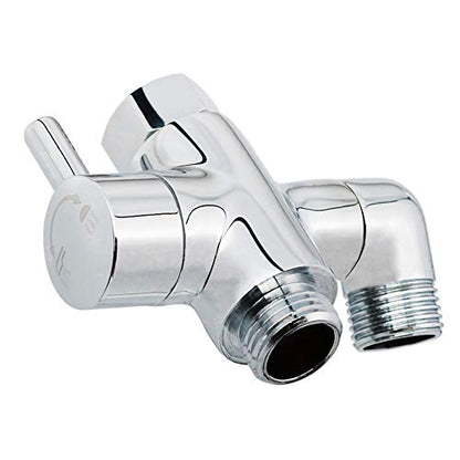 Brass Shower Arm Diverter Valve for Handheld Shower Head and Fixed Spray Head G1/2 3 Way Universal Bathroom System Component Replacement Part, Polished Chrome - color: Chrome Polished