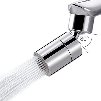 Hibbent NSF/ANSI/CAN 61 Certified Faucet Aerator, CUPC Certification 360 Degree Kitchen Sink Faucet Aerator, Dual-function Swivel Big Angle Kitchen Faucet Attachment, Faucet Replacement Part, Chrome - color: Chrome, style: Dual Modes