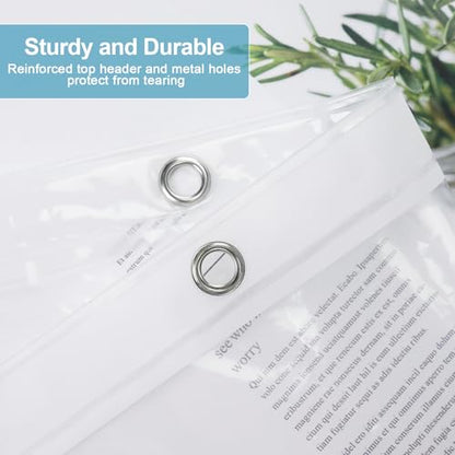 EurCross Heavyweight Shower Stall Clear Liner 36x72in with 3 Bottom Magnets | 135g/m2 Heavy PEVA Shower Curtain Liner Small Size for Shower Stall,PVC-free,See-through Half size Bathroom Shower Liner - color: Clear, size: 36"W x 72"L (Pack of 1)