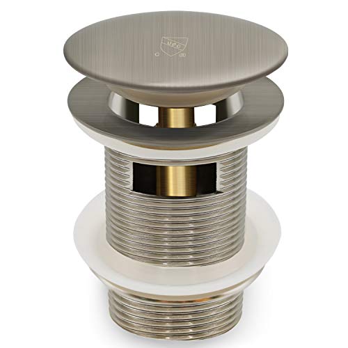 FerdY Pop-up Drain for Freestanding Bathtub, Brushed Nickel Finish, cUPC Certification, Freestanding Bathtub Drain Stopper - color: Brushed Nickel