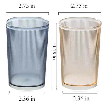 Unbreakable Cup, Bathroom Tumbler, Plastic Toothbrush Holder, Tumbler Cup, Bathroom Cups,Makeup Brush Holder,Set of 2 Reusable Drinking Glasses. (Blue & Yellow) - color: Blue & Yellow