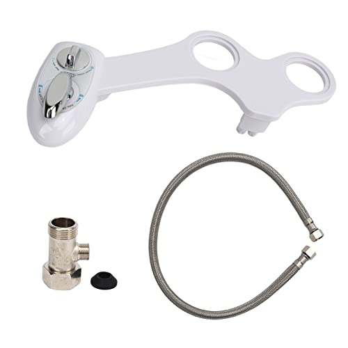 Fdit Bidet Toilet Attachment Dual Nozzle Water Pressure Adjustable Self Cleaning Cold Water Spray No Tools Required for Personal