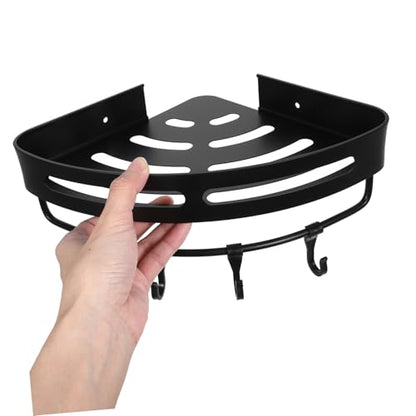 Zerodeko Corner Shower Shelf Wall-Mounted Triangle Storage Basket Waterproof Bathroom Organizer for Toiletries Sturdy Plastic Space-Saving Design for Small Bathrooms