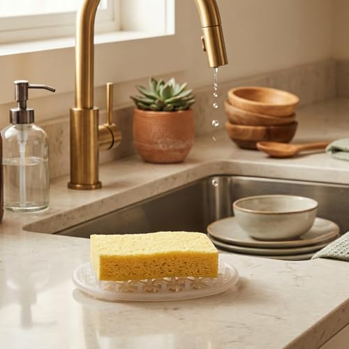 2Pcs Silicone Soap Dish, Bar Soap Holder Non-Slip | with Efficient Drainage Holes, for Shower, for Kitchens, Bathrooms, and Shower Countertops