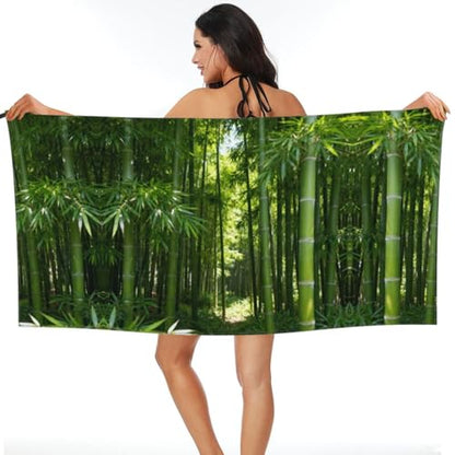 Bamboo Quick Dry Bath Towels - Super Soft Bath Towels for Home, Spa, Gym, Travel - color: Bamboo, size: 31.5"x63"