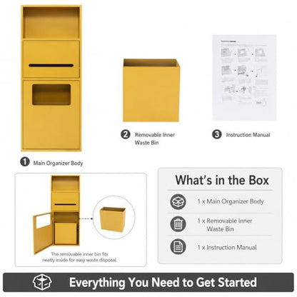 Recessed Toilet Paper Holder, Stainless Steel Shower Nich, Waterproof Bathroom Niche, Built-in Hidden Trash Can Tilt Out Trash Bin Cabinet for Kitchen Living Room Bedroom Hotel Residential (Gold) - color: Gold