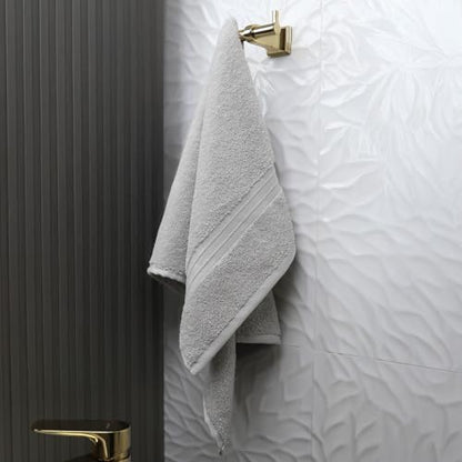 Hand Towels Pack of 4-100% Cotton & Luxury, Large (16"x 28") Absorbent, Thick, Cozy - Versatile, Perfect as Hotel Towel, Hand Towels for Bathroom - Silver Gray - color: Silver Gray