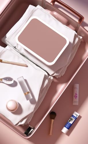 Table Desk Vanity Mirror, Portable Makeup Mirror with Foldable Stand – 90° Rotatable, Ideal for Tabletop Vanity, Travel & Bathroom Shower Shaving