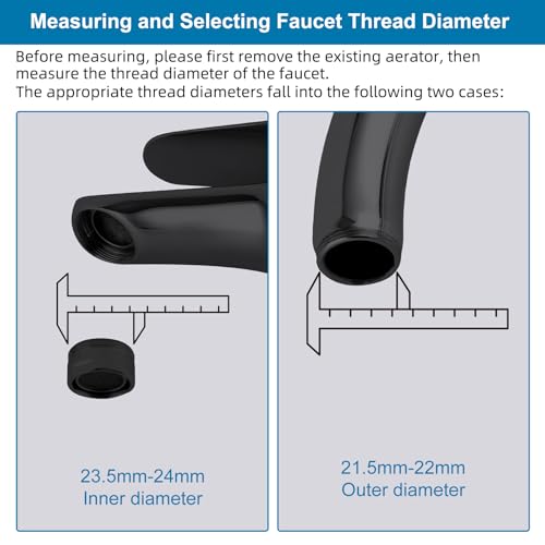 Hibbent Faucet Adapter Kit, Swivel Aerator Adapter to Connect Garden Hose - Multi-Thread Kitchen Sink Faucet to Garden Hose Adapter 3/4 Inch - Matte Black - color: Matte Black, style: Swivel Garden Hose Adapter