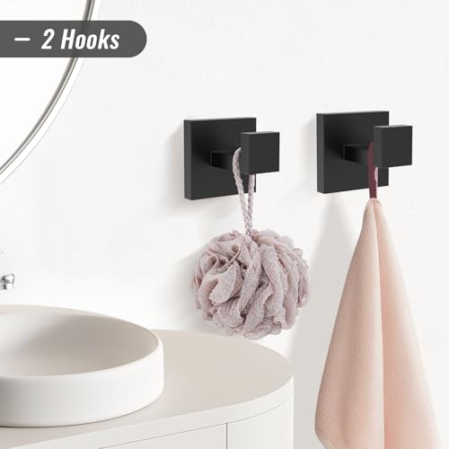 YACVCL 5 Pieces Matte Black Bathroom Hardware Accessorie Set 23.6 Inch Towel Bar Set SUS304 Stainless Steel Towel Rack&Holder Set for Bathroom,Toilet Paper Holder with Shelf Wall-Mounted - color: 5 Pcs Matte Black
