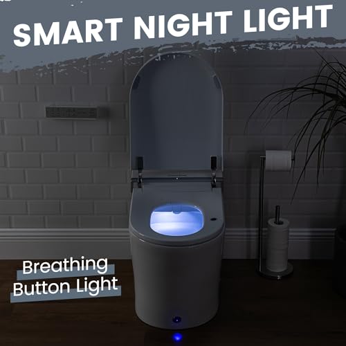 Smart Toilet with bidet built in, Auto Open Close(CD-K010) | Bidet Toilet with Wider Heated Seat, Warm Water, Foot Sensor Auto Flush, Japanese Toilet for Bathroom with Remote Control - color: CD-K010