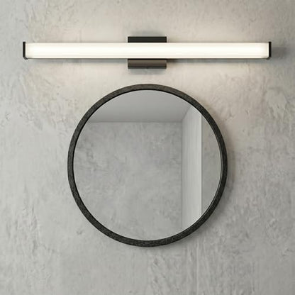 URSOLA 36" Modern LED Bathroom Light Fixtures, Matte Black 3CCT Dimmable Bathroom Vanity Light Over Mirror, Bathroom Vanity Bath Bar Lights with Double Layer Acrylic Shade - color: Matte Black, size: 36inch