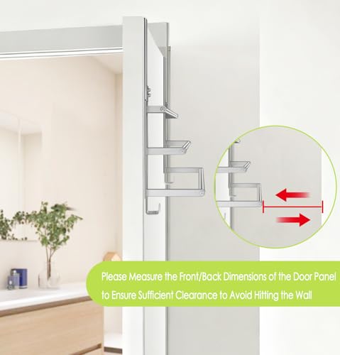 Over The Door Towel Racks for Bathroom, Over The Door Towel Rack, Towel Rack with Hooks for Door Hanging, Towel Bar Over The Door Towel Holder 16Inch, Brushed Nickel - size: 16 Inch