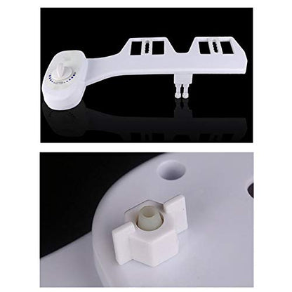 VALINK Toilet Seat Attachment Non Electric Manual Bidet Double Head Fresh Water Spray - size: 7/8