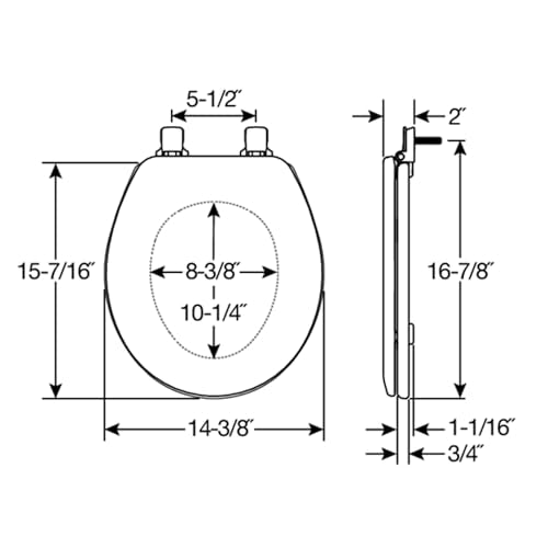 Mayfair Cameron Sky Blue Toilet Seat, Non Slip Heavy Duty Wood, Easy Clean, Made in USA, Round (Pack of 2) - color: Sky Blue, size: Round (Pack of 2)