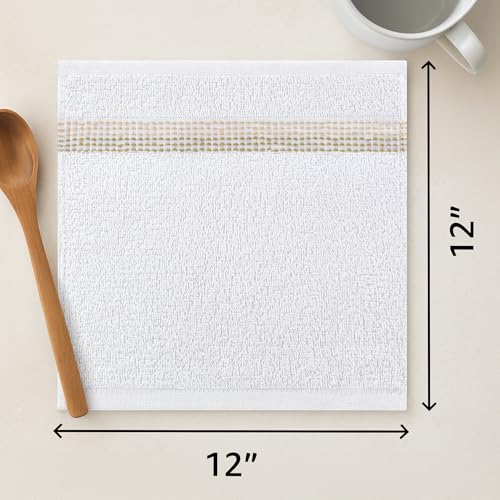100% Cotton Washcloths 12x12 in, Yellow (10 Pack) - color: Yellow