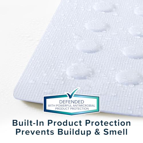 SlipX Solutions Anti Mold Rubber Non Slip Bathtub Mat, 14x22, White | Mildew Resistant, Small Size For Tub & Shower, Soft Grippy Top, 100 Suction Cups, Machine Washable, Natural Rubber - color: White, size: 22" x 14" (Rectangular)