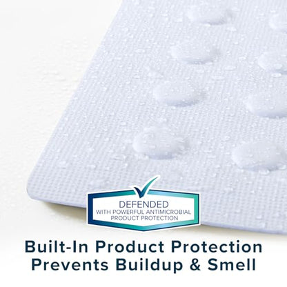 SlipX Solutions Anti Mold Rubber Non Slip Bathtub Mat, 18x36, White | Mildew Resistant, Extra Long Coverage For Tub & Shower, Soft Grippy Top, 200 Suction Cups, Machine Washable, Natural Rubber - color: White, size: 36" x 18" (Rectangular)
