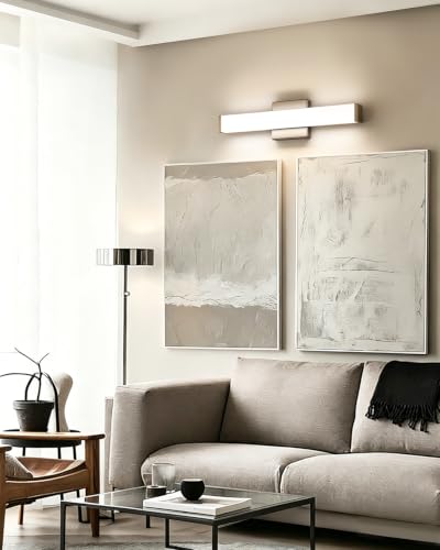 16" LED Bathroom Vanity Light, 10W 5CCT Dimmable, Brushed Nickel | Wall Bar Light, Rust & Moisture Resistant, Dimmable 2700K-5000K, Energy-saving, moisture-proof, Dresser Bathroom over Mirror - color: Brushed Nickel, size: 16in 5CCT