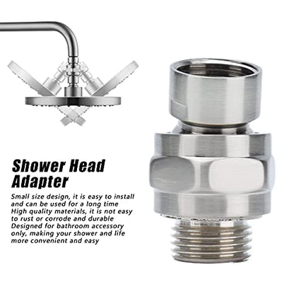 Swivel Shower Head Adapter, Ball Joint Shower Adapter, Copper Shower Diverter Valve for Fixed, Hand Held or Rain Shower Heads