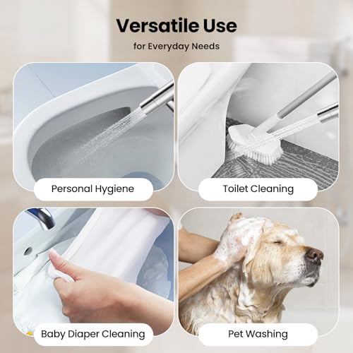 JOMOO Bidet Sprayer for Toilet, 304 Stainless Steel Handheld Bidet Sprayer for Toilet with 47" Bidet Hose, Adjustable Water Pressure Jet Spray for Toilet & Shattaf for Personal Hygiene, Cloth Diaper