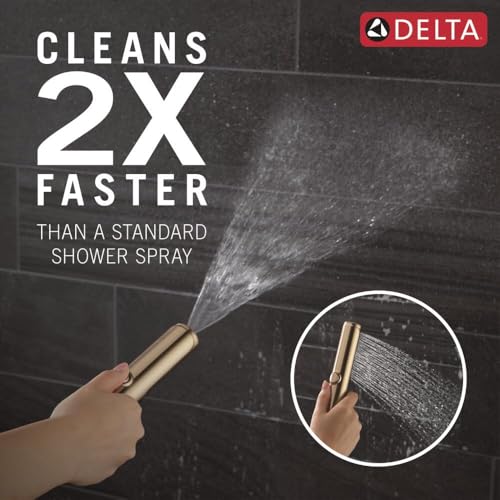Delta 2-Setting Brushed Gold Wall Mount Handheld Shower Head with ProClean Spray, Hand Held Shower Head and Hose with High Pressure Spray, Lumicoat Champagne Bronze 51537-CZ-PR - color: Lumicoat Champagne Bronze