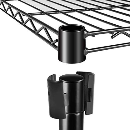 Simple Deluxe Heavy Duty 5-Shelf Storage Shelving Unit, 1250lbs Loading Capacity, 29.92" D x 13.98" W x 61.09" H, Black - color: Black, size: 5-Tier