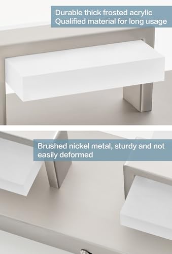 SOLFART Brushed-Nickel Bathroom Light Fixtures, 4 Lights Bathroom Vanity Light LED Vanity Lights Brushed-Nickel Vanity Lighting, Dimmable - color: Upgraded Brushed Nickel-6000K,100%-0% Dimmble Brightness, size: 4- Light,27Inch