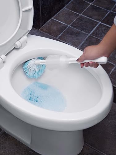 Fuller Brush Toilet Bowl Swab with Handy Holder Caddy – Toilet Swab with Soft Non-Scratch Head, Long Handle, Deep Cleaning Under Rim - size: 1 Pack with Holder Caddy