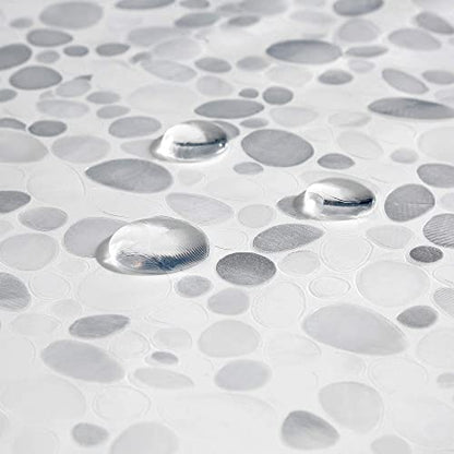 AooHome 36x72 Inch Stall Size Shower Curtain Liner, EVA Shower Curtain 3D Pebble Pattern with 3 Bottom Magnets, Heavy Duty, Water Repellent, Semi Transparent - color: Semi Transparent, size: 36"W x 72"L (Pack of 1)