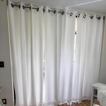 No Sectional Assembly Tension Curtain Rod 42-78 Inch | 1" Diameter Spring Long Adjustable Shower Curtain Rods for Bathroom Windows Closet No Drilling No Rust, Silver - color: Silver, size: 42-78Inch, No Assembly