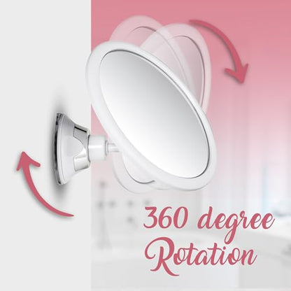 10X Round Magnifying Mirror for Applying Makeup - Suction Cup Cosmetic Make Up Mirror, Ideal for Vanity, Bathroom, and Travel Use - 6.7" Diameter